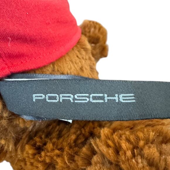 Porsche Teddy Bear Plush Brown Stuffed Animal Red Shirt Nici Germany - Picture 7 of 8